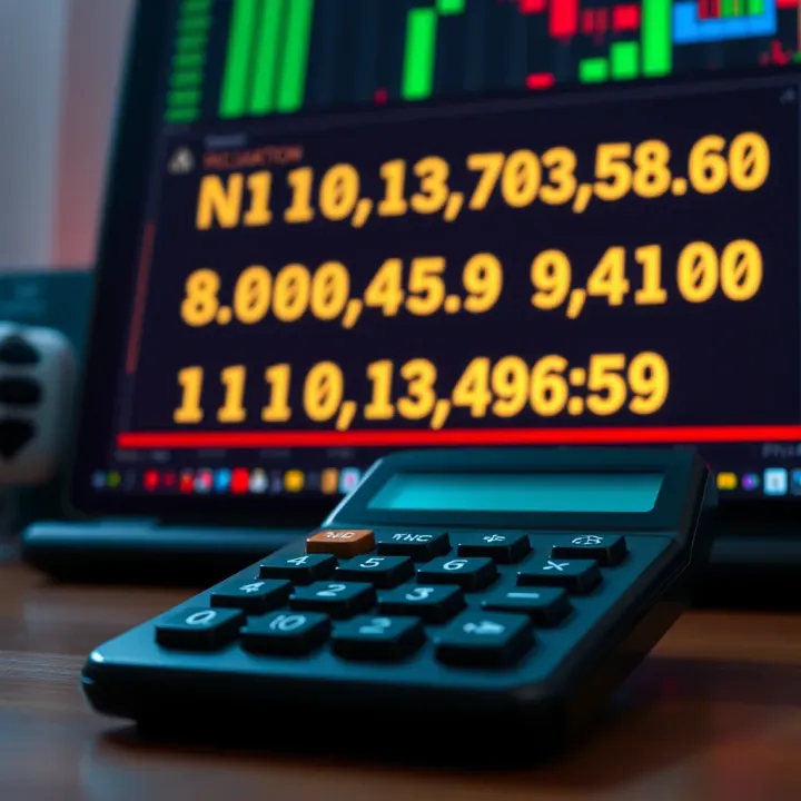 Calculator displaying binary input converting to decimal output on screen