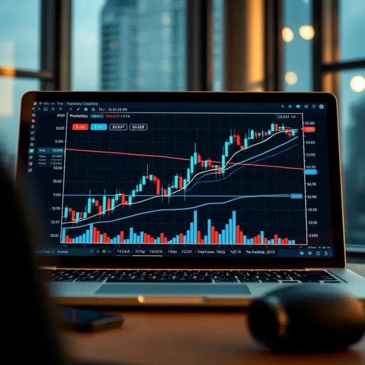 Graph showing binary trading concepts and strategies