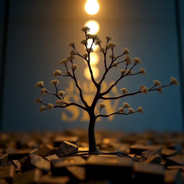 Visual representation comparing the concepts of depth and height in a binary tree
