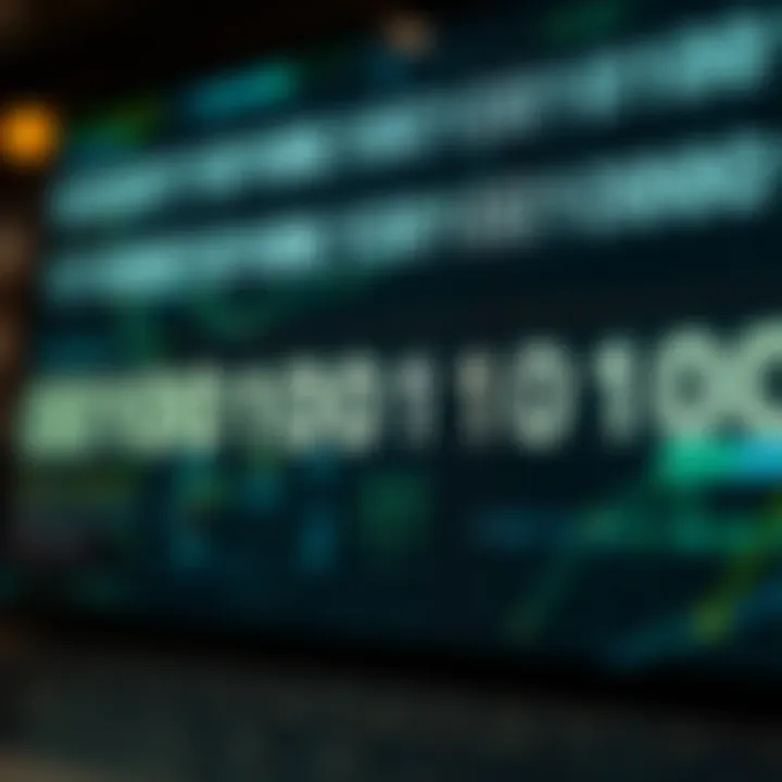 Conceptual graphic representing the use of binary code in modern computing technologies