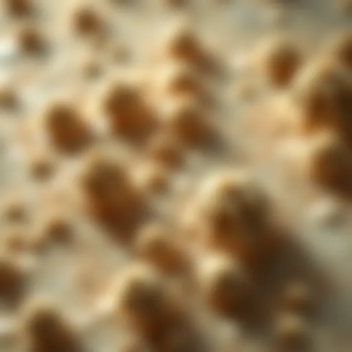 Bacterial colonies growing on a nutrient surface demonstrating rapid multiplication