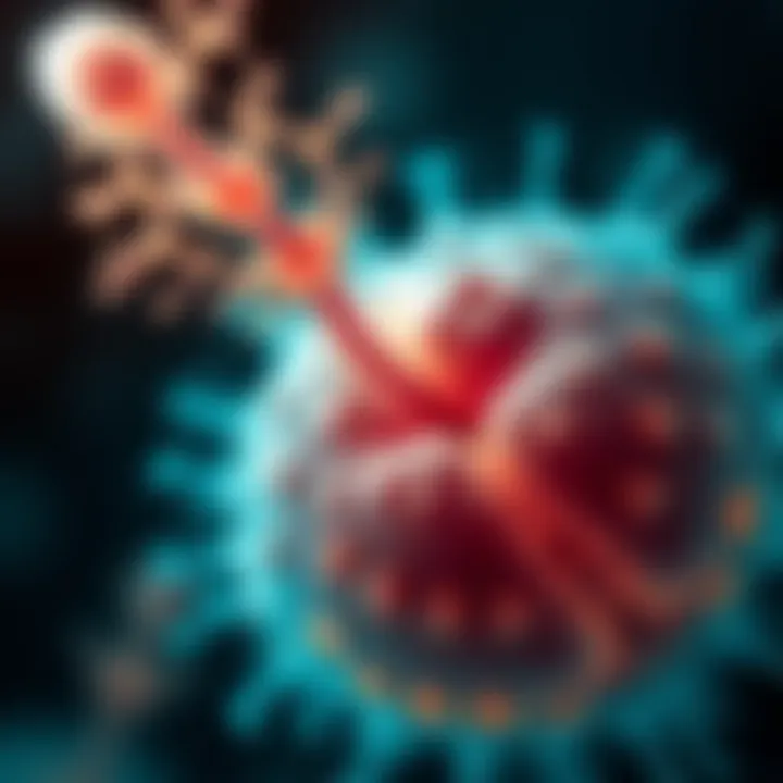 Microscopic view of a bacterium undergoing binary fission highlighting key phases of growth and replication