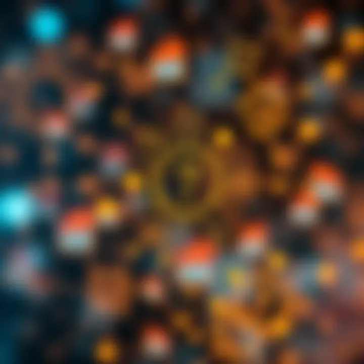 Influence of Binary Opposition on Cultural and Social Understanding Abstract illustration depicting cultural and social dynamics influenced by binary opposition with interconnected symbols