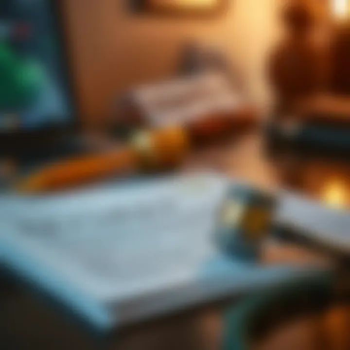 Visual representation of risk and legal documents symbolizing responsible trading practices in Pakistan