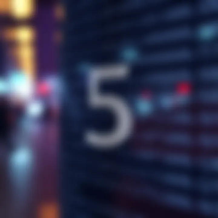 Diagram showing binary digits representing the decimal value five