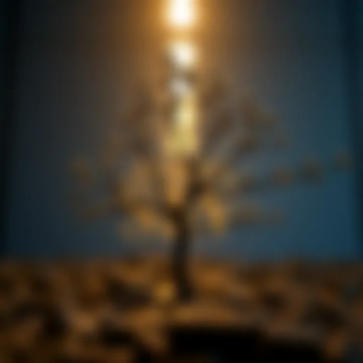 Visual representation comparing the concepts of depth and height in a binary tree