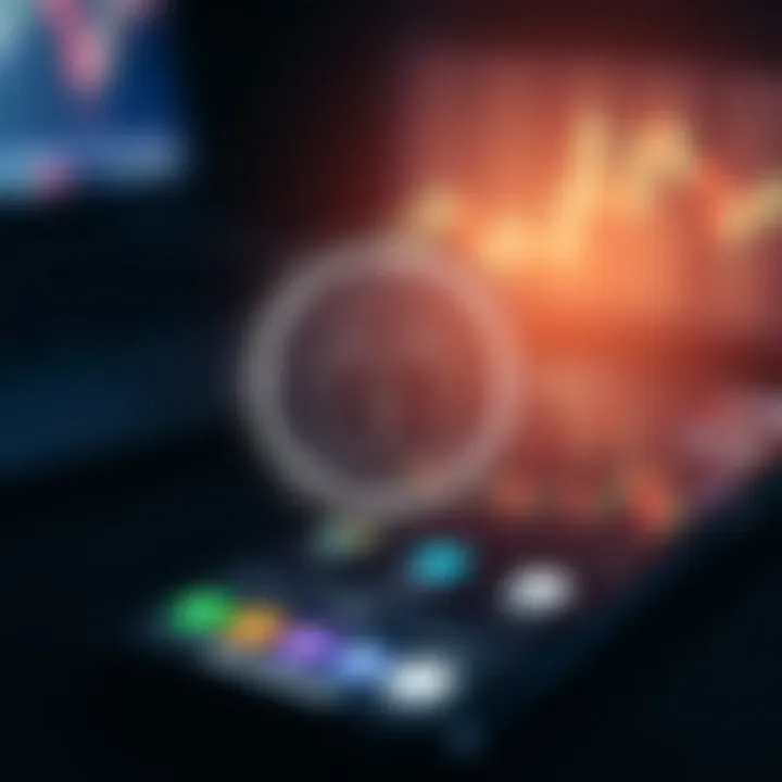 Security and Compliance in Crypto Trading Applications Secure digital lock symbol overlaid on a smartphone representing app security and regulatory compliance