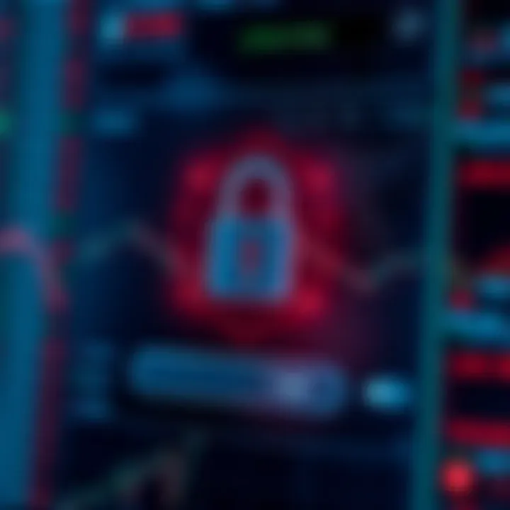 Secure login screen with digital lock symbol illustrating strong security measures in trading applications