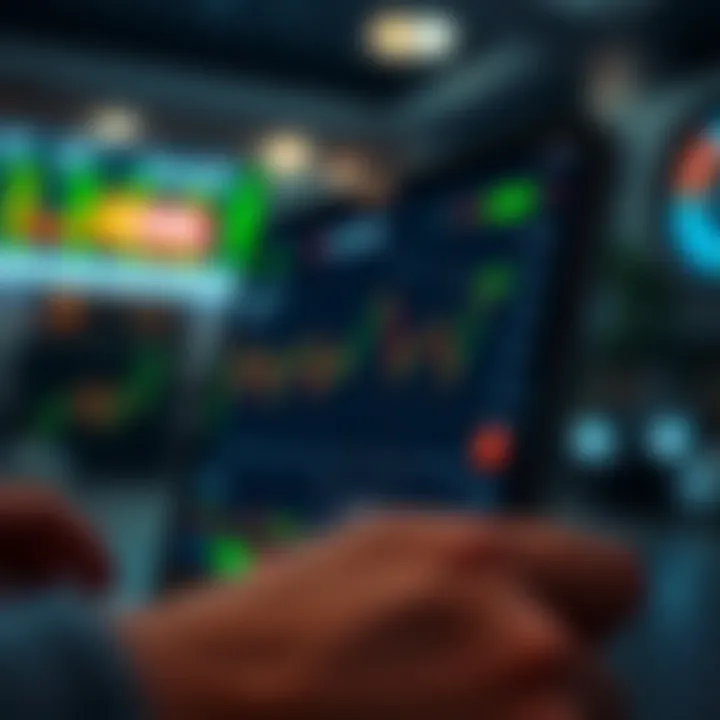 User interface of a beginner-friendly trading application showing market trends and trading options