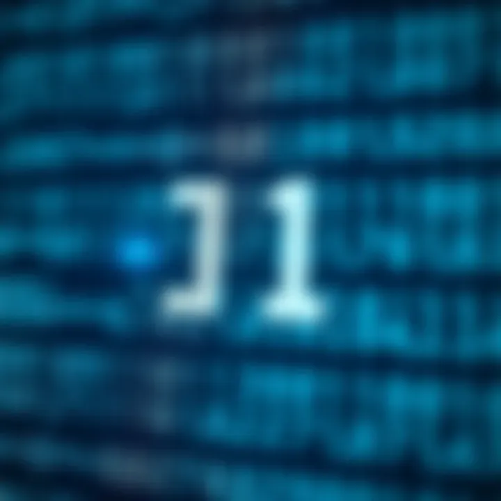 Visual representation showing conversion of a binary number to its decimal equivalent