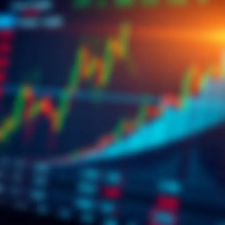 Chart displaying currency exchange rate fluctuations in forex trading