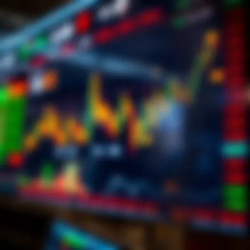 Visual representation of global currency exchange rates and market trends