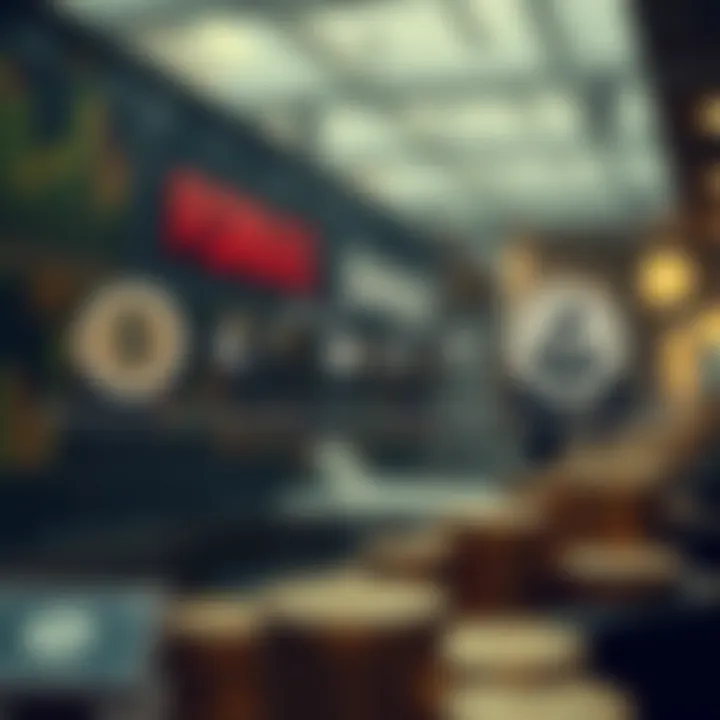 Graphic depicting currency exchange with symbols of compliance and a swap-free account concept