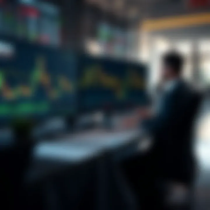 Concept illustrating risk assessment and management in business using charts and analysis tools