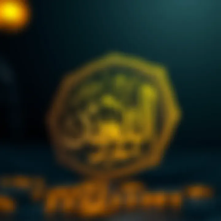 Illustration of Islamic calligraphy combined with cryptocurrency symbols representing the fusion of faith and digital finance
