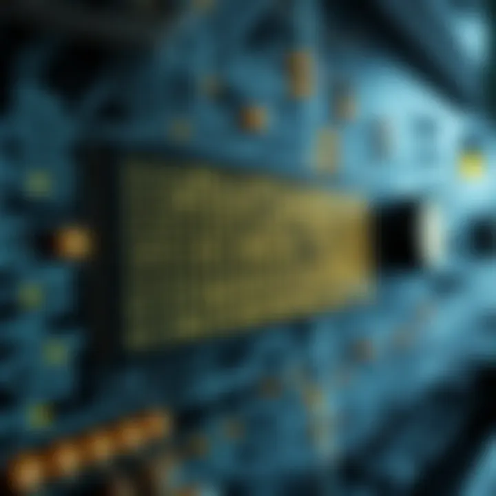 Digital circuit board illustrating binary data flow from octal input