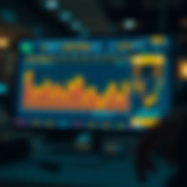 Digital interface displaying gold price trends and market analysis for online gold trading in Pakistan