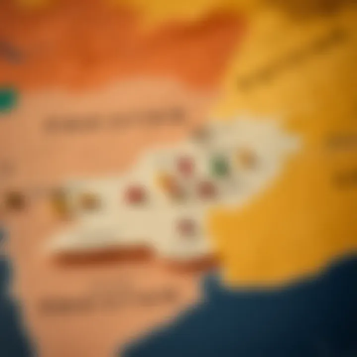 Map of Pakistan highlighting areas vulnerable to natural hazards with icons representing early warning systems and community resilience initiatives
