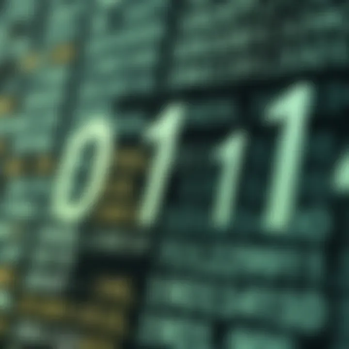 Diagram illustrating the Binary Coded Decimal encoding of decimal digits into binary form