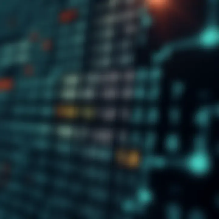 Diagram illustrating the binary digit system with zeros and ones representing data bits