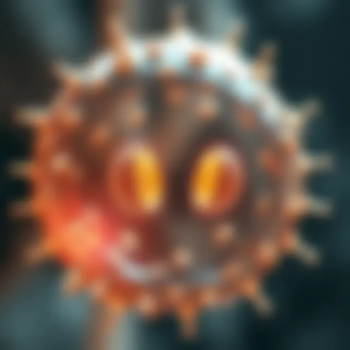 Illustration depicting the stages of binary fission highlighting cellular changes in an amoeba