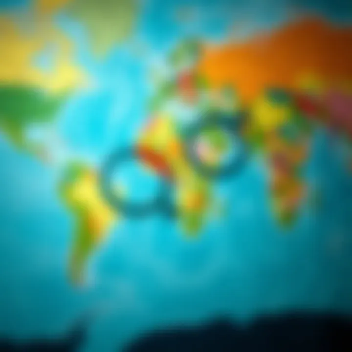 Illustration showing the traditional binary gender symbols intertwined against a world map background highlighting cultural diversity