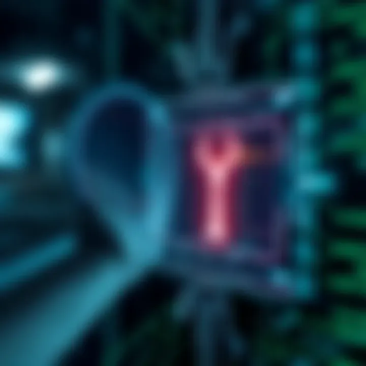 Illustration of security layers protecting digital access with binary encryption methods