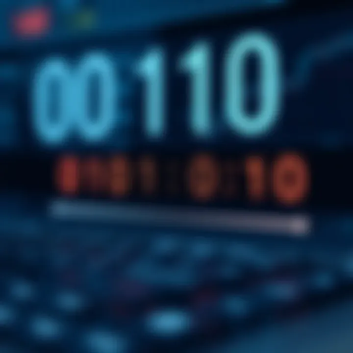 Diagram illustrating binary digits converting into a decimal number using positional values