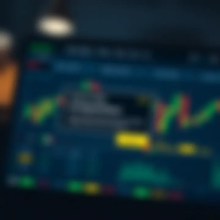 Digital interface showing binary option trading platform with bonus offer notification