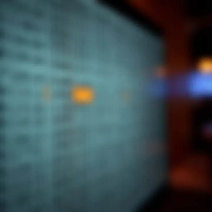 Illustration showing a sorted list with highlighted middle element during a binary search