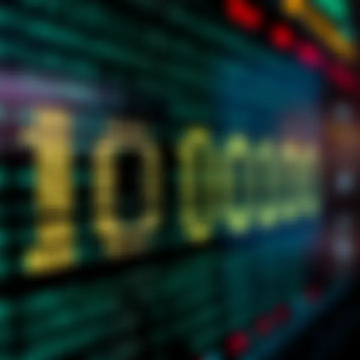 Binary Code in Computing Illustrated with Urdu Notes Visual representation of binary code related to computing with Urdu annotations