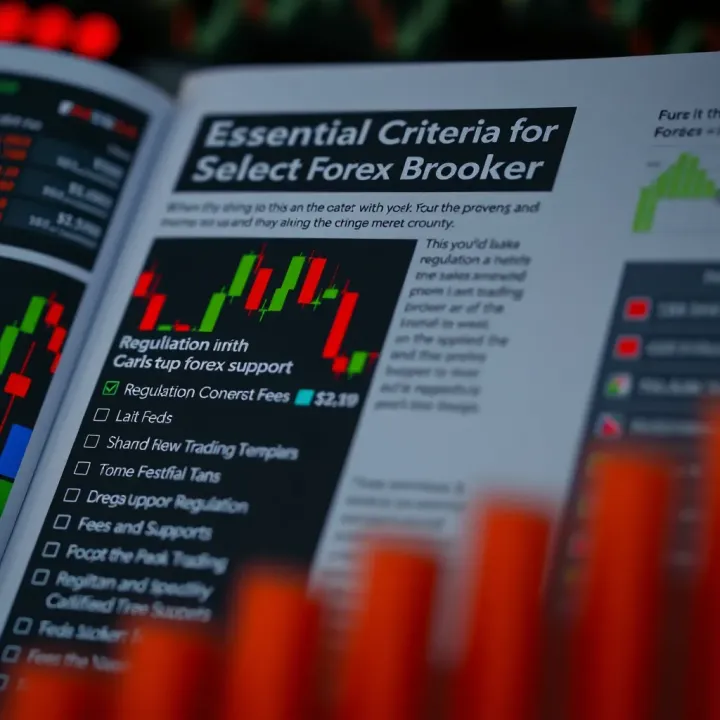 Illustration of a checklist highlighting key factors such as regulation, fees, and customer support