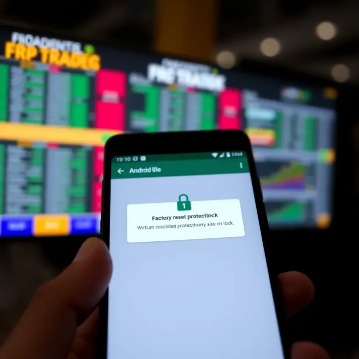 Android smartphone displaying a Factory Reset Protection lock warning