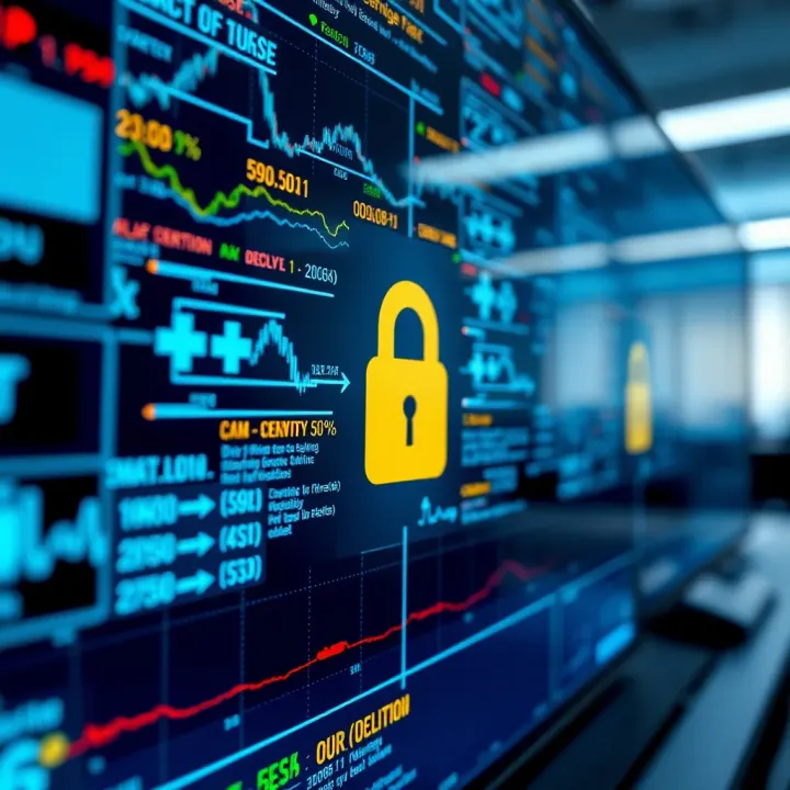 Visual representation of cybersecurity strategies protecting sensitive data within a business network environment