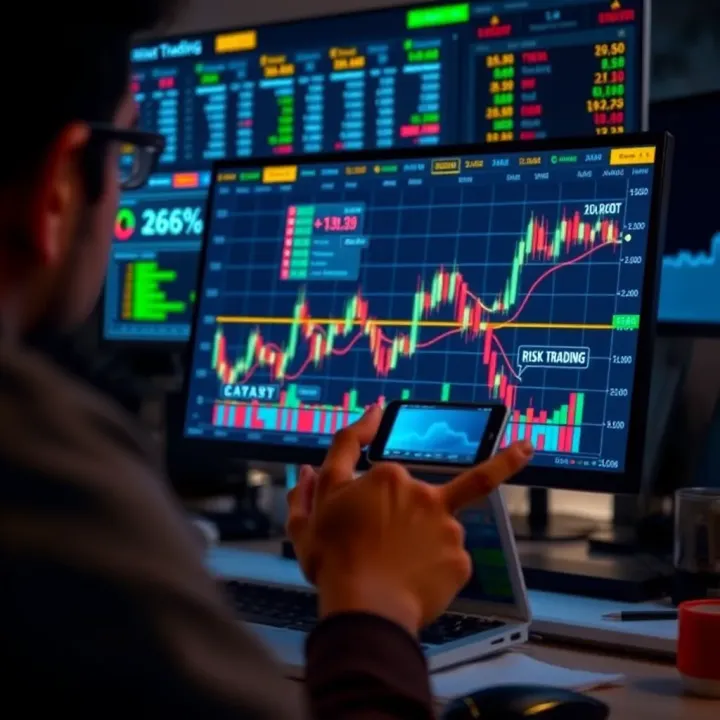 Risk management tools and charts used for binary options trading