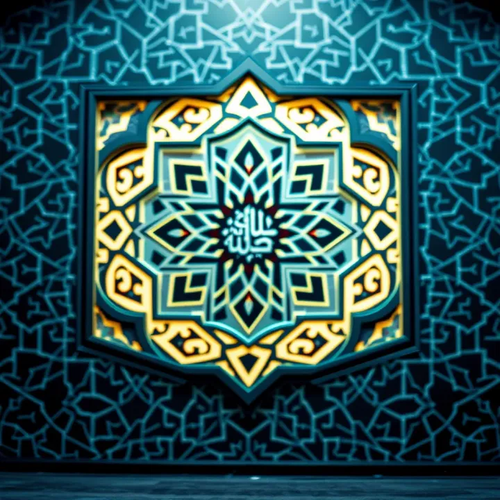 Islamic geometric patterns symbolizing Shariah law and ethical finance principles in forex trading
