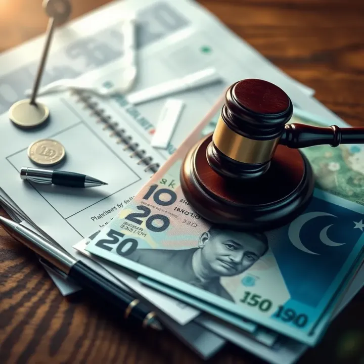 Legal documents and currency notes symbolizing forex trading regulation in Pakistan