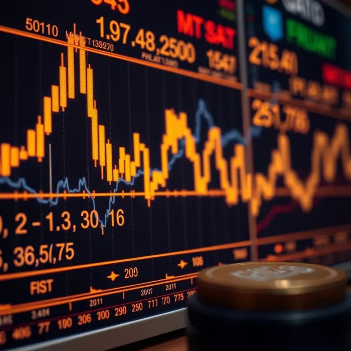 Gold Price Movements and Economic Indicators Graph showing fluctuating gold prices with economic indicators in the background