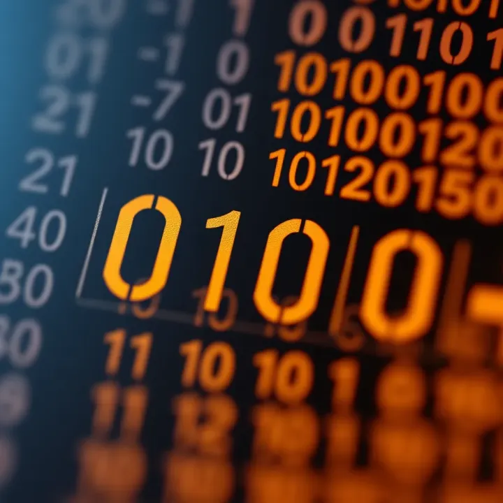 Visual representation of the method used to convert a hexadecimal number into binary format
