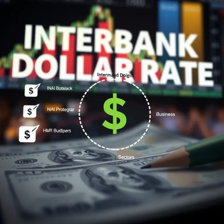 Diagram showing relationship between interbank dollar rate and economic sectors