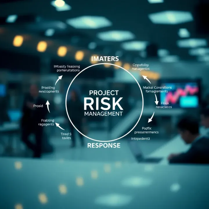 Diagram illustrating key components of risk assessment and response strategies in projects