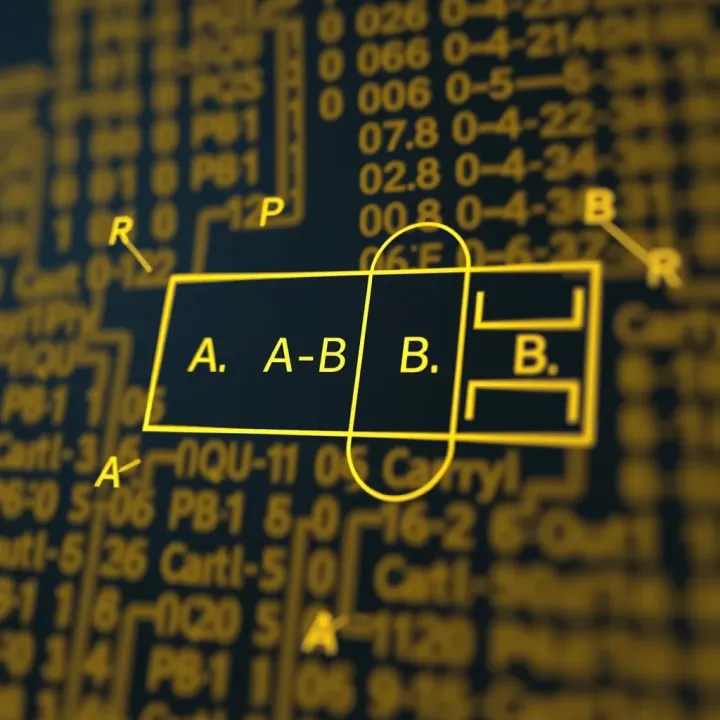 Diagram showing the logic circuit of a full binary adder highlighting inputs A, B, carry-in, sum output, and carry-out