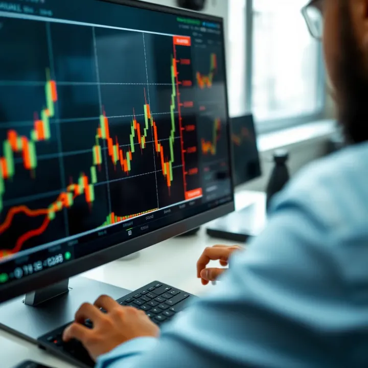 Analyzing Trends Using Binary Options Signals Graph displaying binary options signal trends with financial charts and indicators