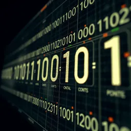 Binary Digit Alignment with Powers of Two Diagram illustrating binary digits aligned with their corresponding power of two values
