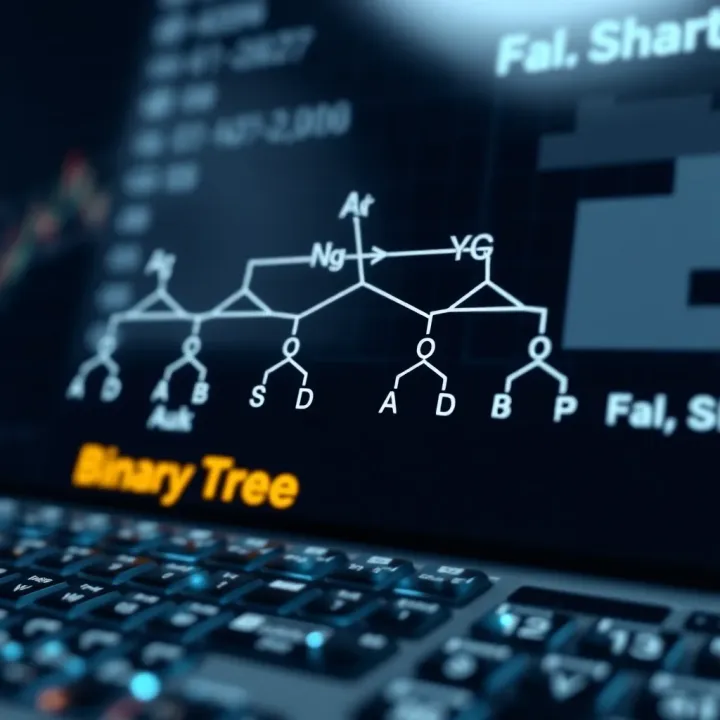 Diagram illustrating the structure of a binary tree with nodes connected by branches