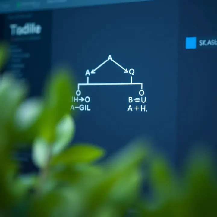 Diagram showing the structure of a binary tree with nodes connected by edges