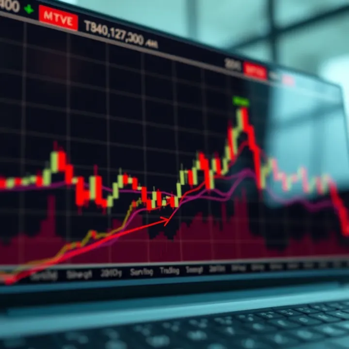 Graph illustrating ascending triangle pattern indicating potential upward breakout in trading