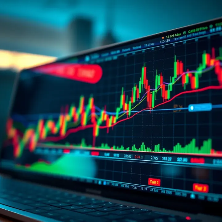 A trading chart highlighting trend reversals and continuation signals in forex market