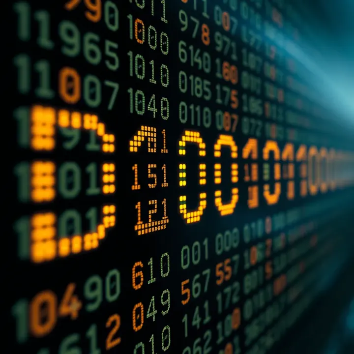 Binary Digits Representation and Applications in Digital Systems Visual representation of binary digits corresponding to decimal numbers with practical usage in digital systems