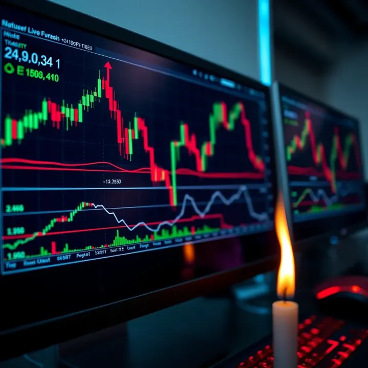 Live forex trading interface showing currency pairs and price charts on a computer screen
